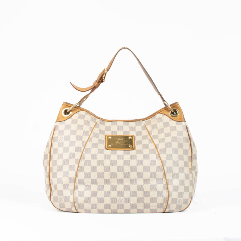 Authentic pre-loved Louis Vuitton Galliera PM Damier Azur Top Handle Bag on Labellov.com