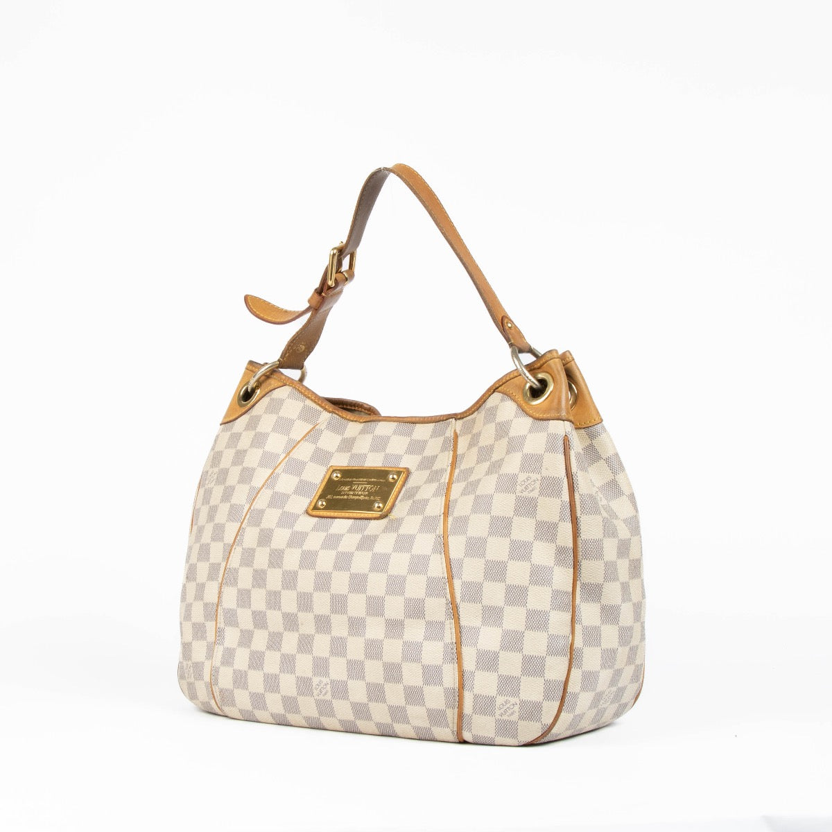 Authentic pre-loved Louis Vuitton Galliera PM Damier Azur Top Handle Bag on Labellov.com