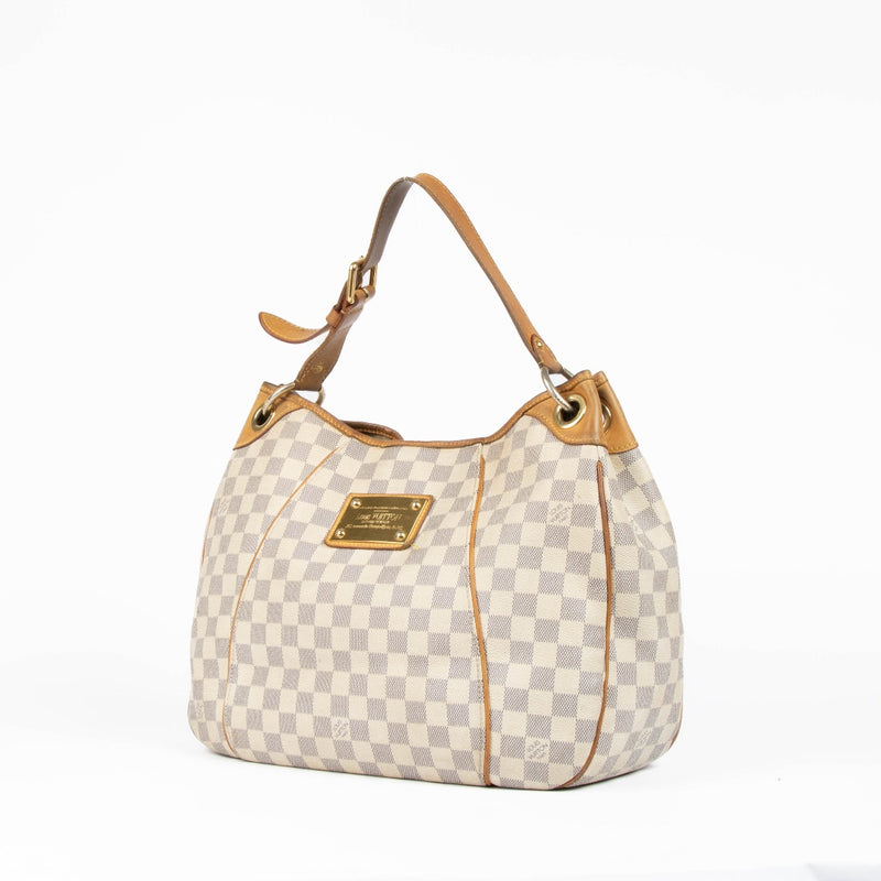 Authentic pre-loved Louis Vuitton Galliera PM Damier Azur Top Handle Bag on Labellov.com