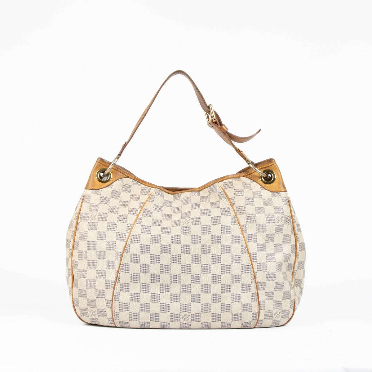 Authentic pre-loved Louis Vuitton Galliera PM Damier Azur Top Handle Bag on Labellov.com