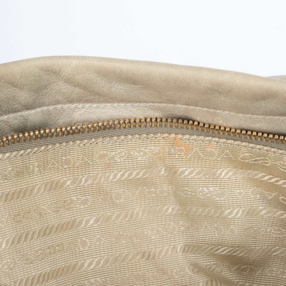 Authentic pre-loved Prada Grey Vitello Shine Shoulder Bag on Labellov.com