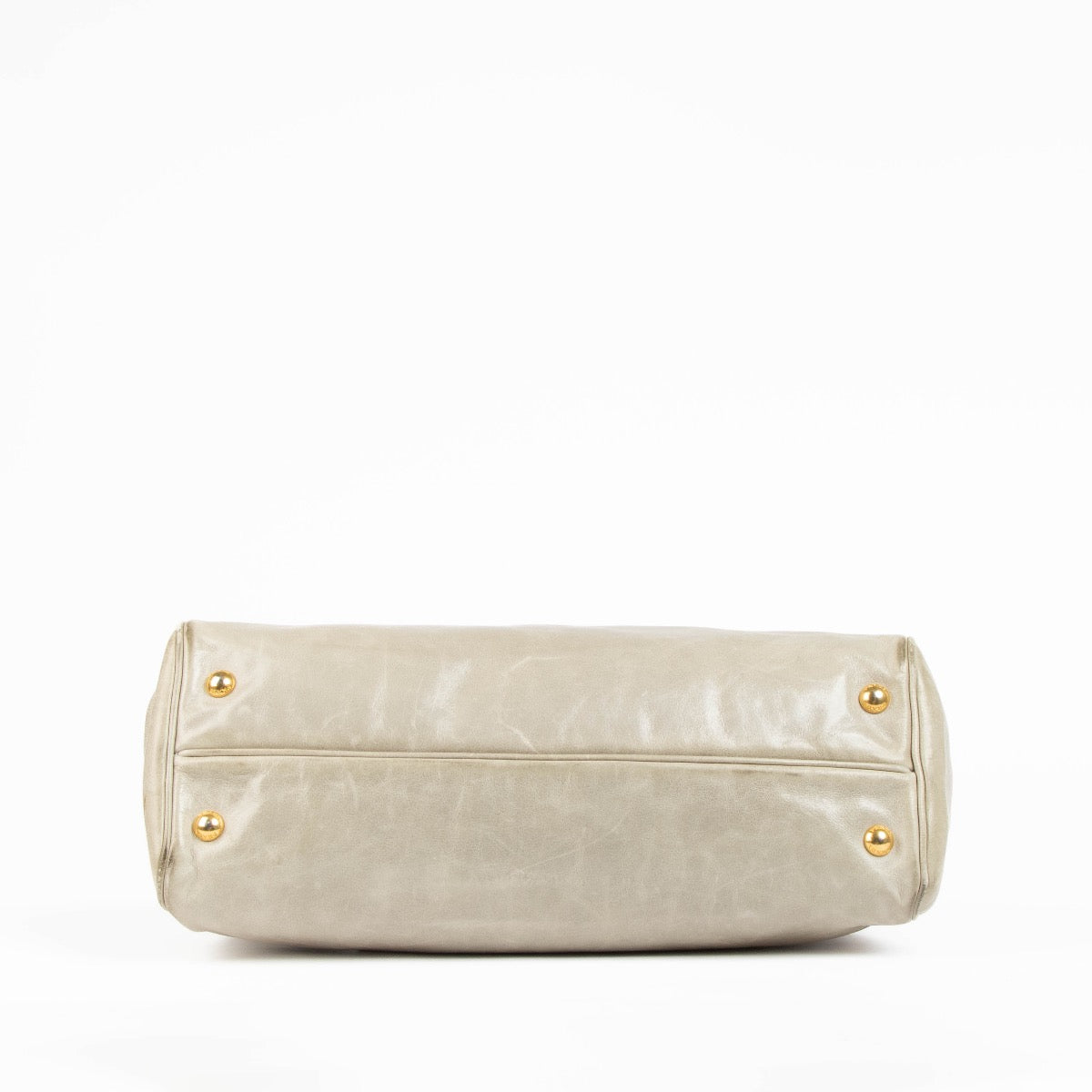 Authentic pre-loved Prada Grey Vitello Shine Shoulder Bag on Labellov.com
