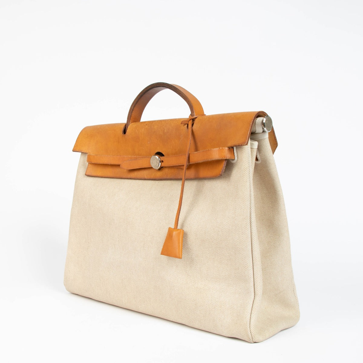Hermès Vintage Herbag 39 Canvas/Leather 2-in-1 Bag – Labellov