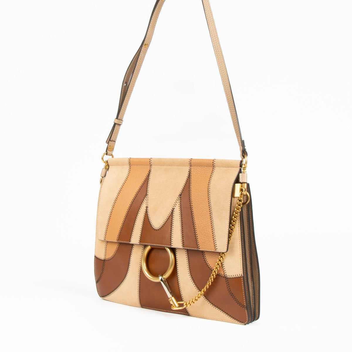 Chloe Patchwork Leather Medium Faye Bag – Labellov