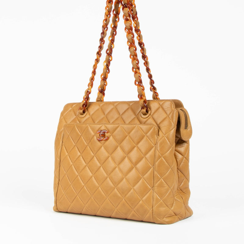 Shop this 100% authentic Chanel Beige Tote Shoulder Bag at Labellov.com