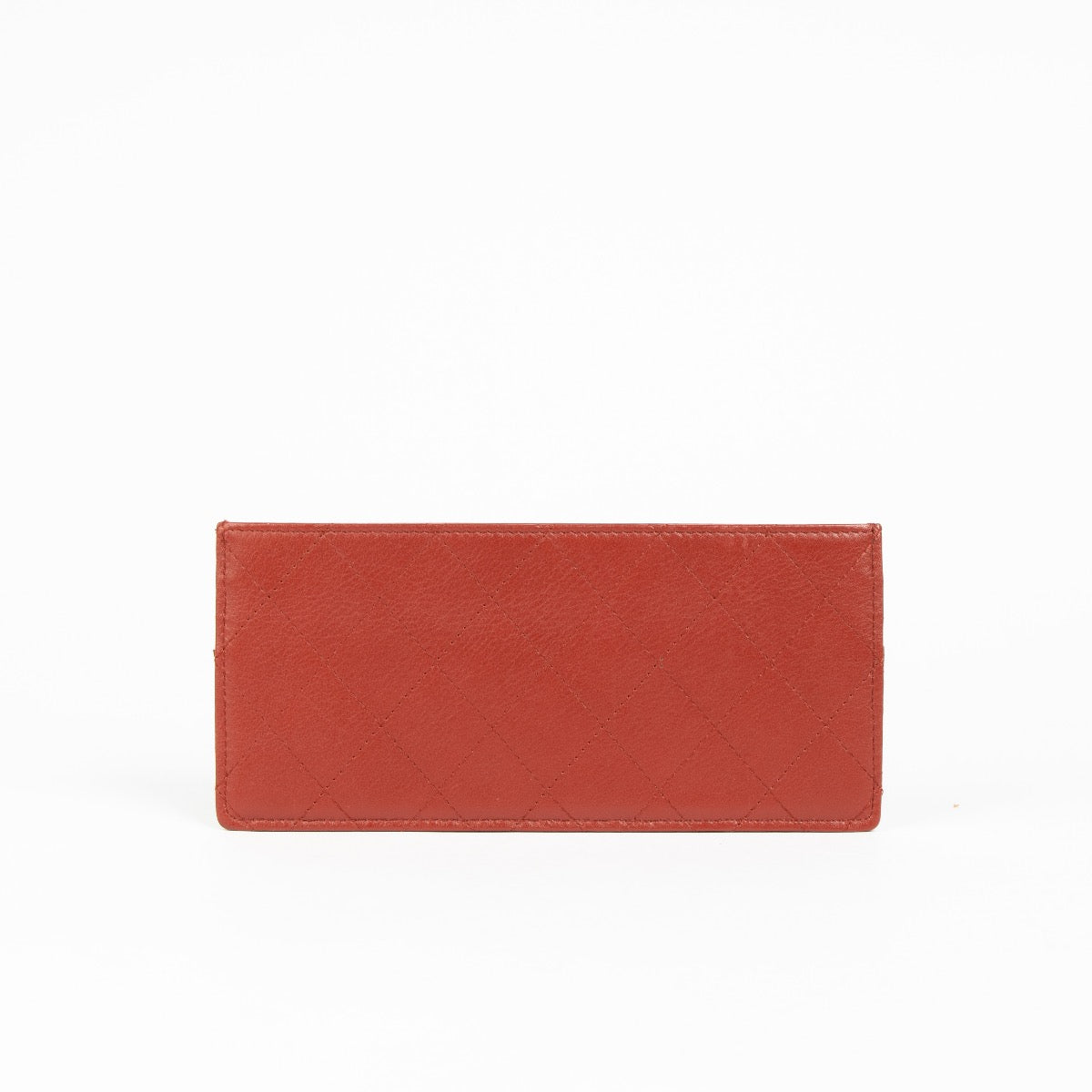 Authentic pre-loved Chanel Vintage Red Quilted Leather Card Holder on Labellov.com
