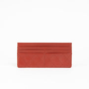 Authentic pre-loved Chanel Vintage Red Quilted Leather Card Holder on Labellov.com