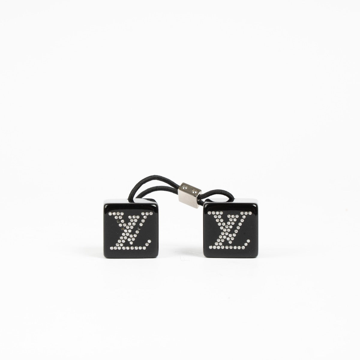 Authentic pre-loved Louis Vuitton Black Resin Crystal Hair Cubes on Labellov.com