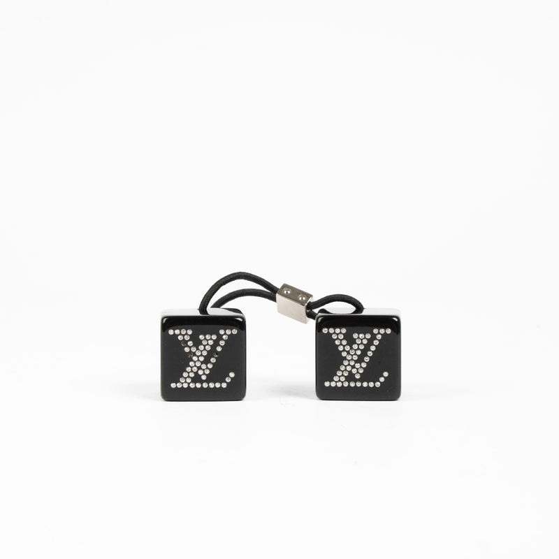 Authentic pre-loved Louis Vuitton Black Resin Crystal Hair Cubes on Labellov.com