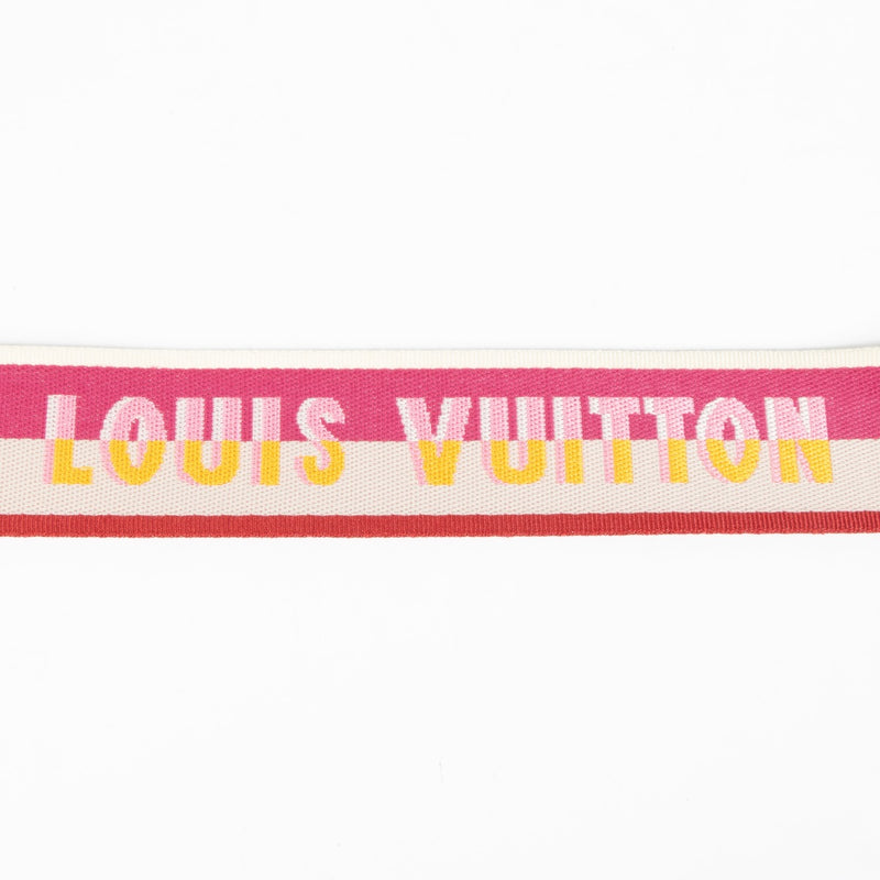 Authentic pre-loved Louis Vuitton Fuchsia Logo Jacquard Diane Bandoulière Strap on Labellov.com