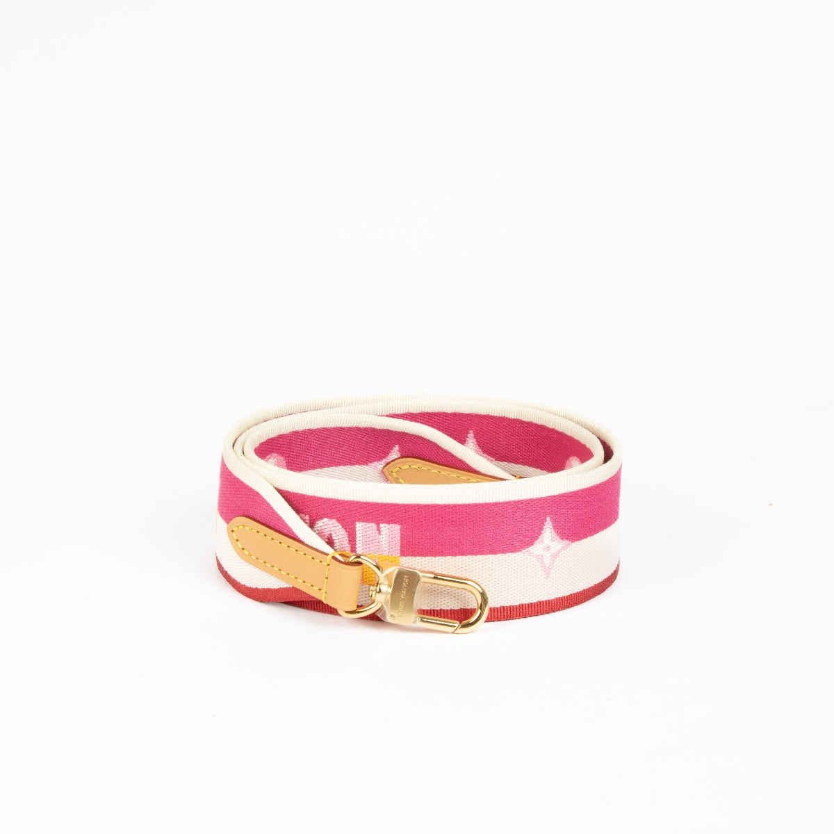 Authentic pre-loved Louis Vuitton Fuchsia Logo Jacquard Diane Bandoulière Strap on Labellov.com