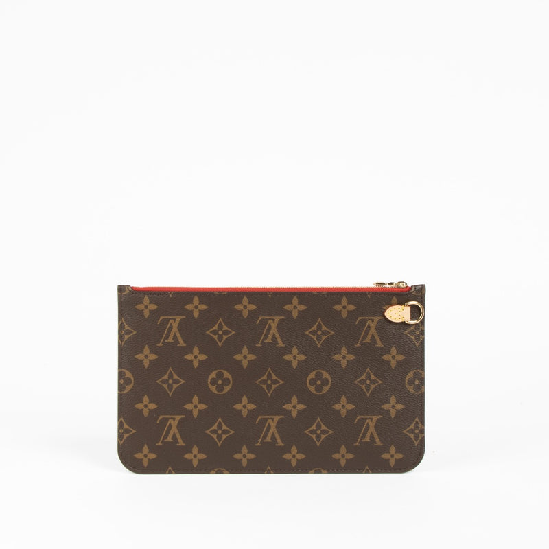 Shop this 100% authentic Louis Vuitton Monogram/Cerise Neverfull Pouch at Labellov.com
