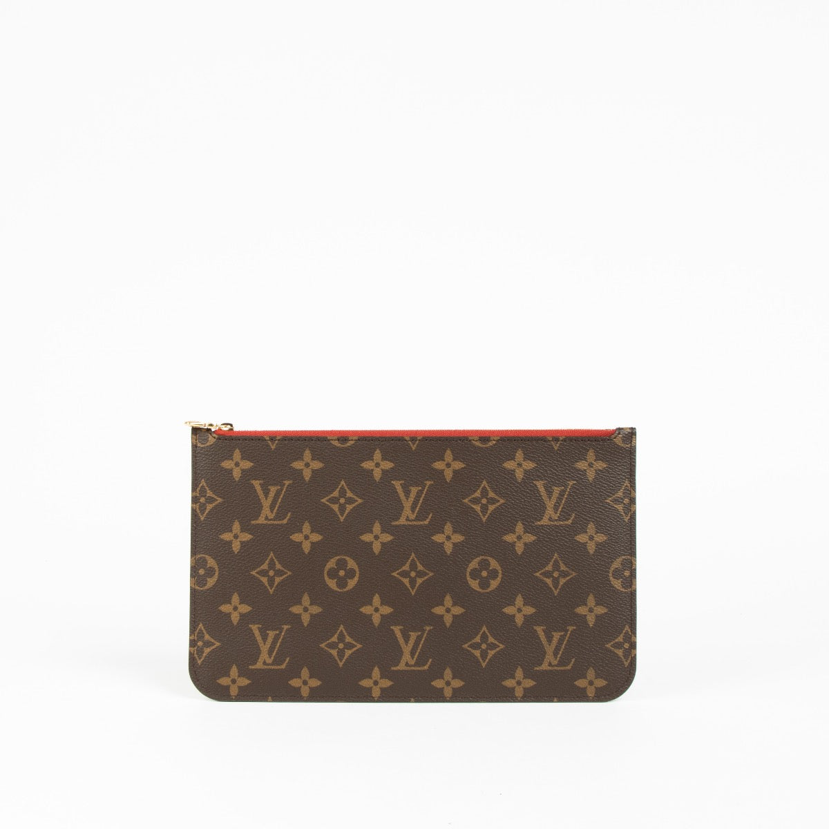 Shop this 100% authentic Louis Vuitton Monogram/Cerise Neverfull Pouch at Labellov.com.