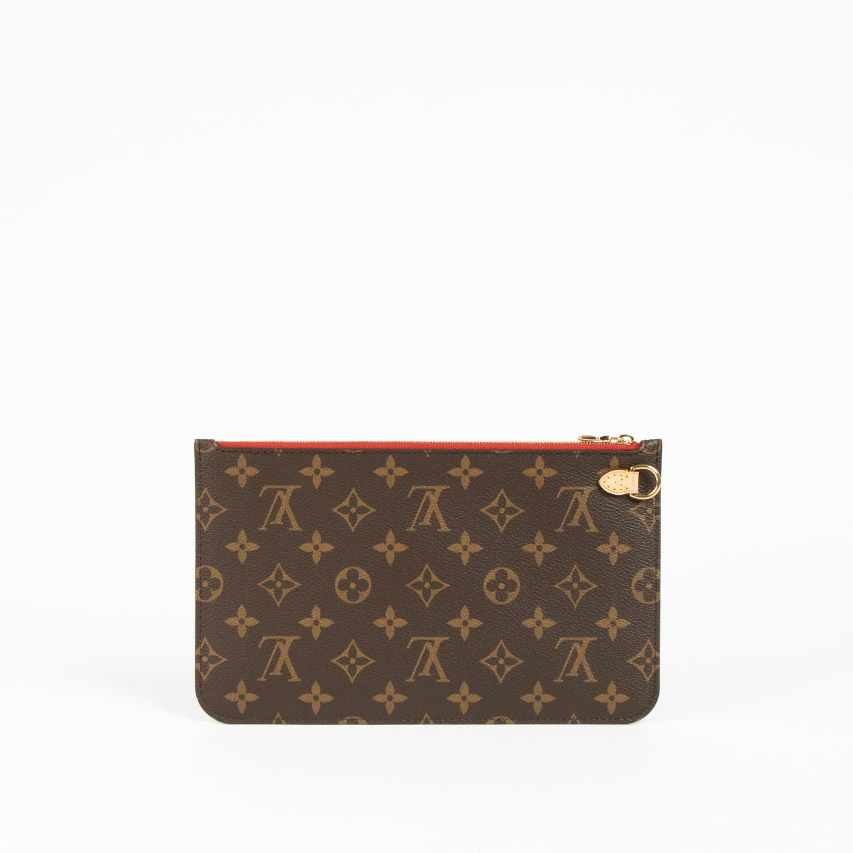Shop this 100% authentic Louis Vuitton Monogram/Cerise Neverfull Pouch at Labellov.com.