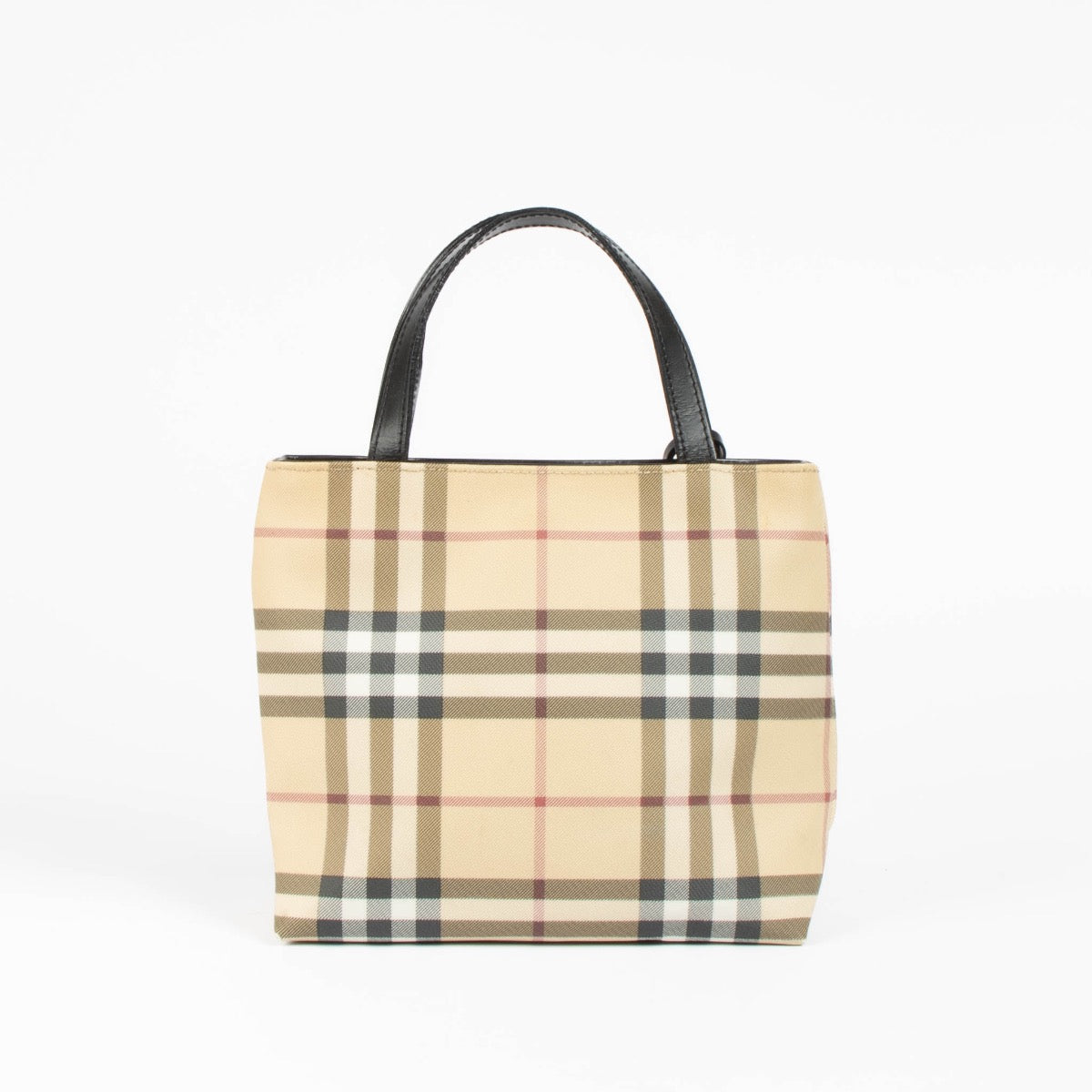 Authentic pre-loved Burberry Beige Check Mini Nova Tote Bag on Labellov.com