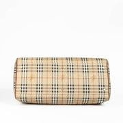 Authentic pre-loved Burberry Beige Haymarket Check Duffle Travel Bag on Labellov.com