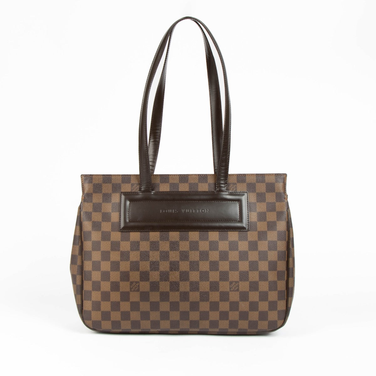 Authentic pre-loved Louis Vuitton Damier Ebene Parioli GM Shoulder Bag on Labellov.com