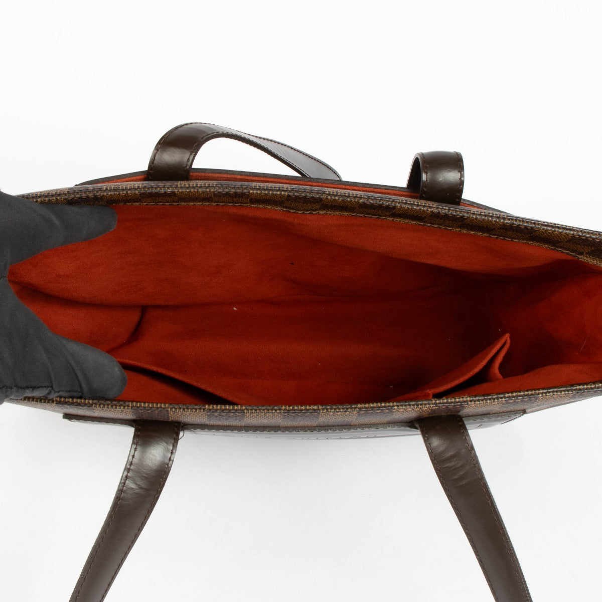 Authentic pre-loved Louis Vuitton Damier Ebene Parioli GM Shoulder Bag on Labellov.com