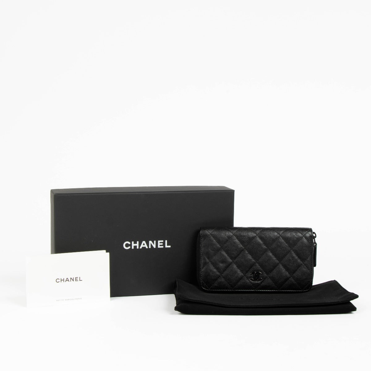 Shop this 100% authentic Chanel Black Leather Quilted Wallet at Labellov.com