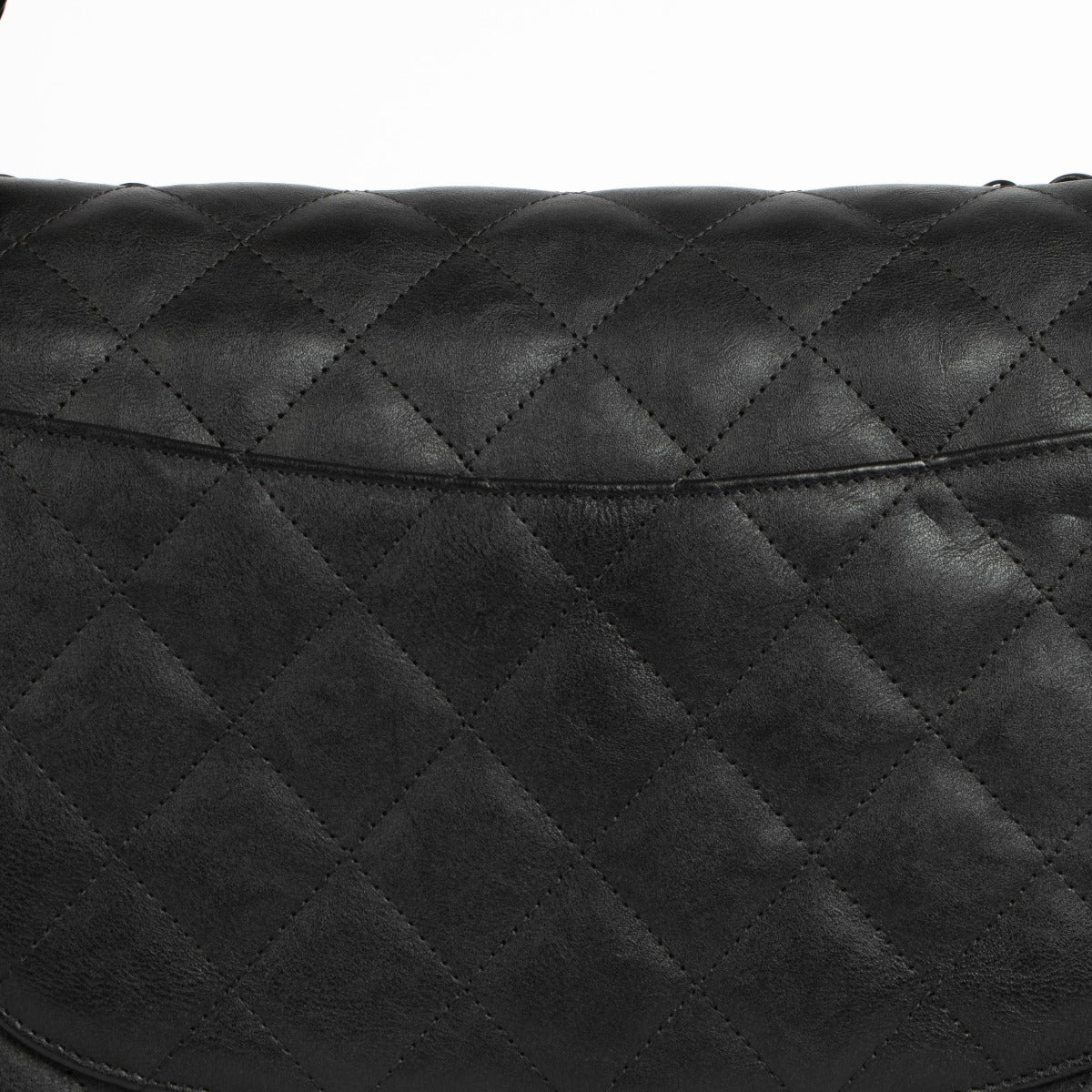 Shop this 100% authentic Chanel Black Crumpled Calfskin Large/Jumbo Classic Flap Bag at Labellov.com