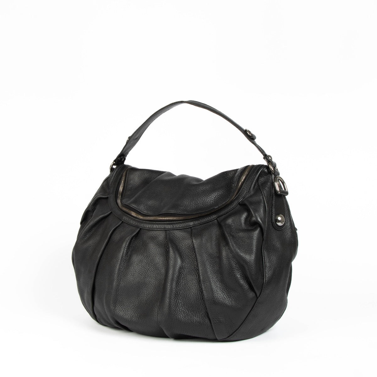 Authentic pre-loved Gucci Black Leather Hobo Icon Bit Shoulder Bag on Labellov.com
