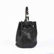 Authentic pre-loved Delvaux Black Leather Olivier Bucket Shoulder Bag on Labellov.com