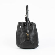 Authentic pre-loved Delvaux Black Leather Olivier Bucket Shoulder Bag on Labellov.com