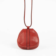 Authentic pre-loved Delvaux Red Leather Cerceau Mini Bag on Labellov.com