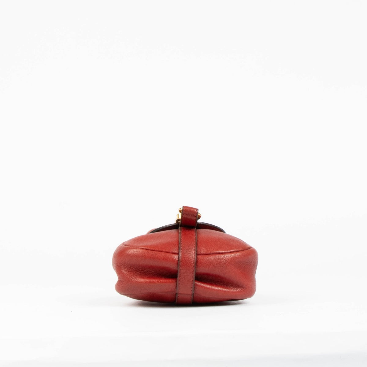Authentic pre-loved Delvaux Red Leather Cerceau Mini Bag on Labellov.com