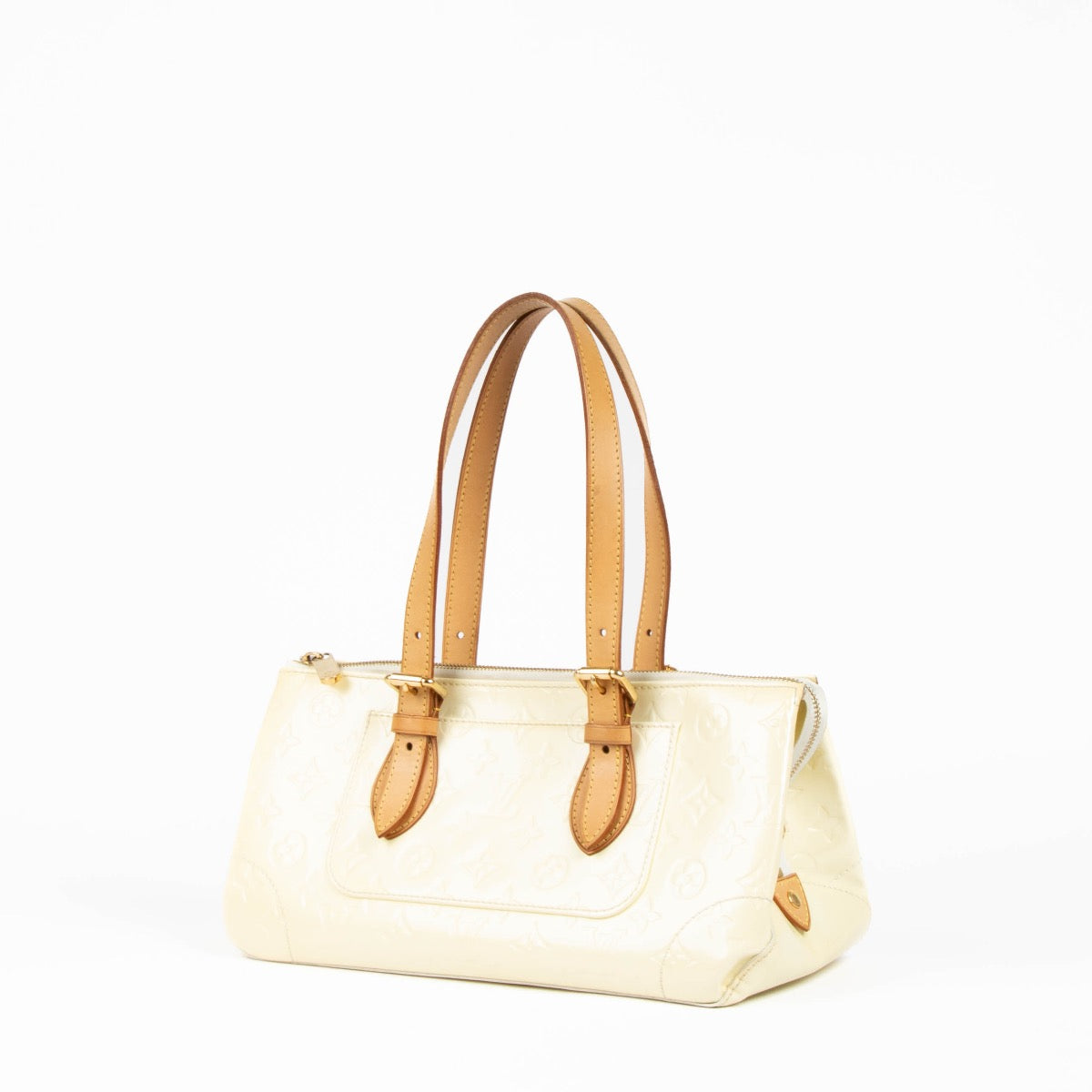 Authentic pre-loved Louis Vuitton Perle Rosewood Avenue Vernis Top Handle Bag on Labellov.com