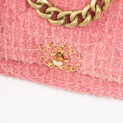 Authentic pre-loved Chanel Small Pink Tweed 19 Shoulder Bag on Labellov.com