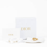 Christian Dior Gold CD Navy Crystal Ring - Size 54 on Labellov.com