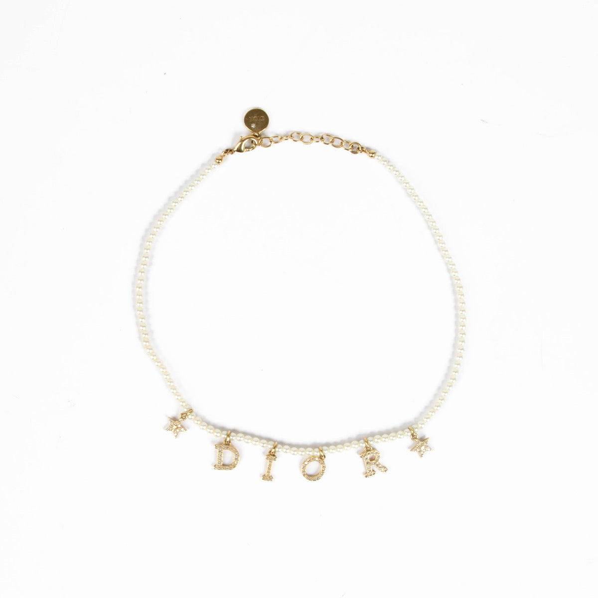 Authentic pre-loved Christian Dior Pearl Crystal Necklace on Labellov.com