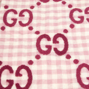 Authentic pre-loved Gucci Pink Wool GG Pattern Scarf on Labellov.com