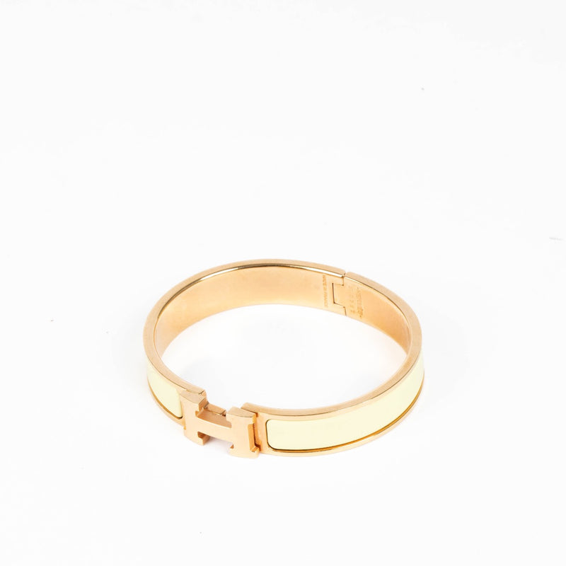 Authentic pre-loved Hermès Yellow Clic H Bracelet - Size GM on Labellov.com
