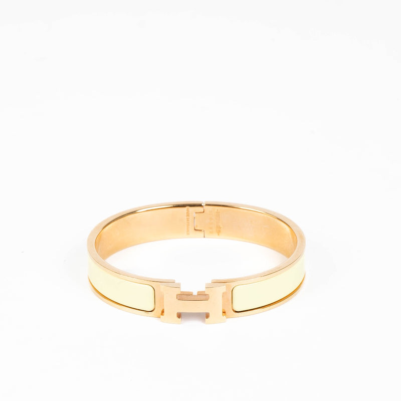 Authentic pre-loved Hermès Yellow Clic H Bracelet - Size GM on Labellov.com