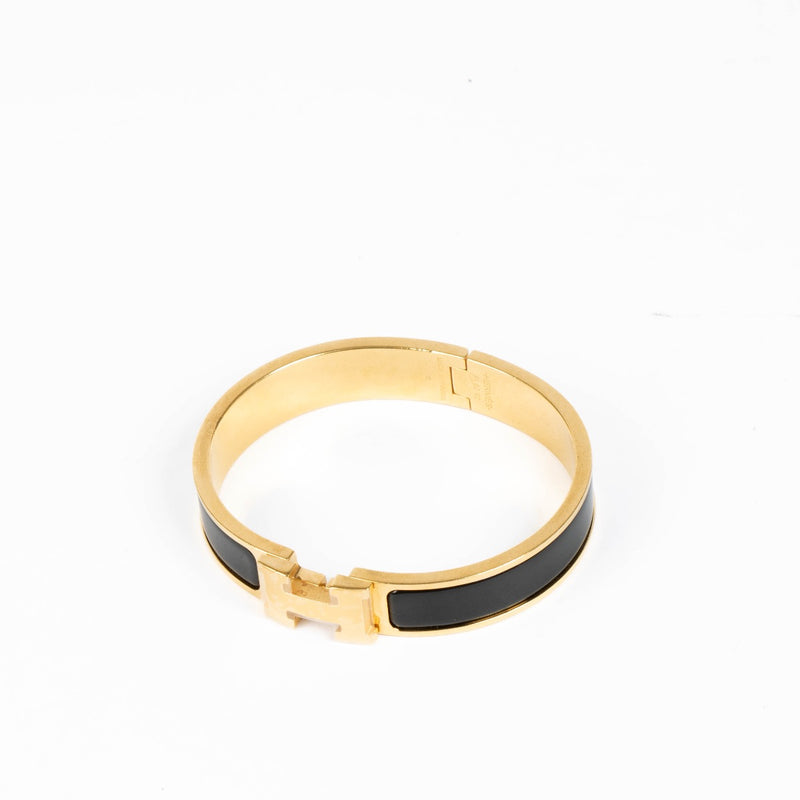 Authentic pre-loved Hermès Black Clic H Bracelet - Size GM on Labellov.com