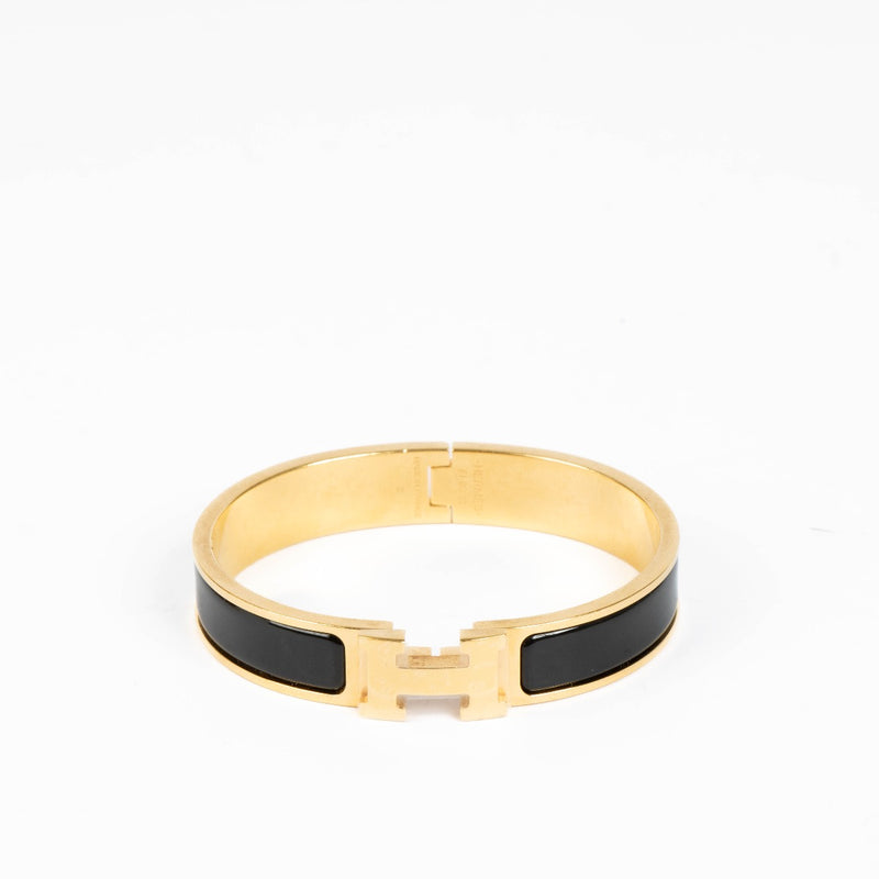 Authentic pre-loved Hermès Black Clic H Bracelet - Size GM on Labellov.com