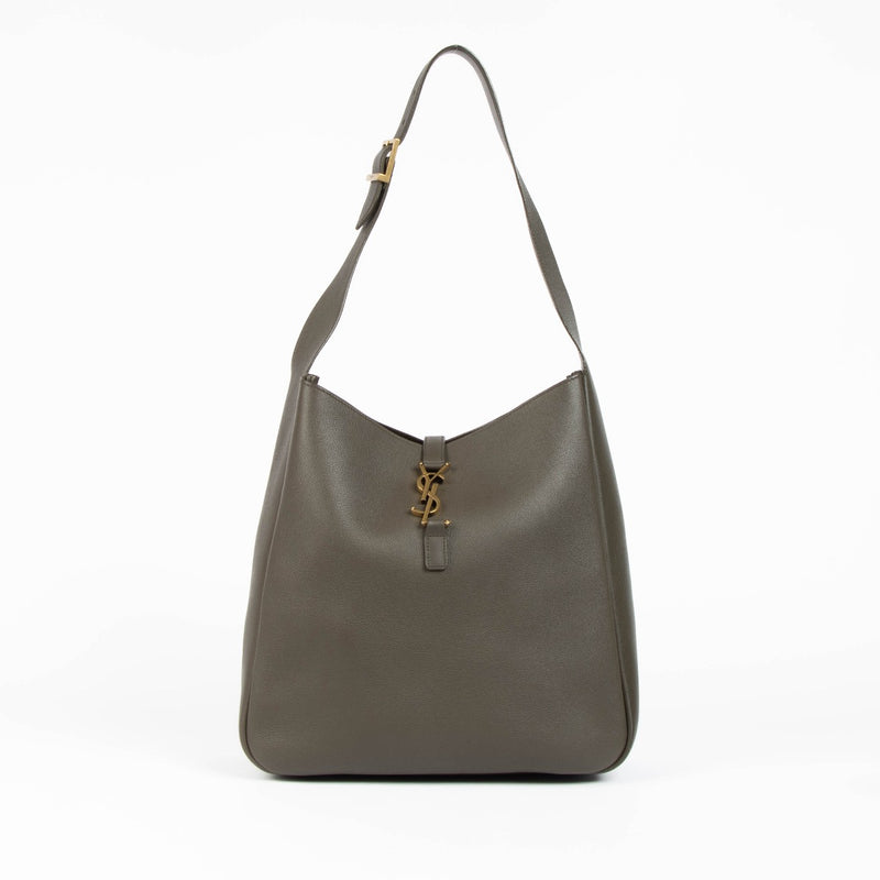 Authentic pre-loved Saint Laurent Green Le 5 a 7 Large Shoulder Bag on Labellov.com