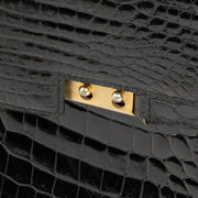 Authentic pre-loved Delvaux Black Crocodile Vintage Tempête MM on Labellov.com