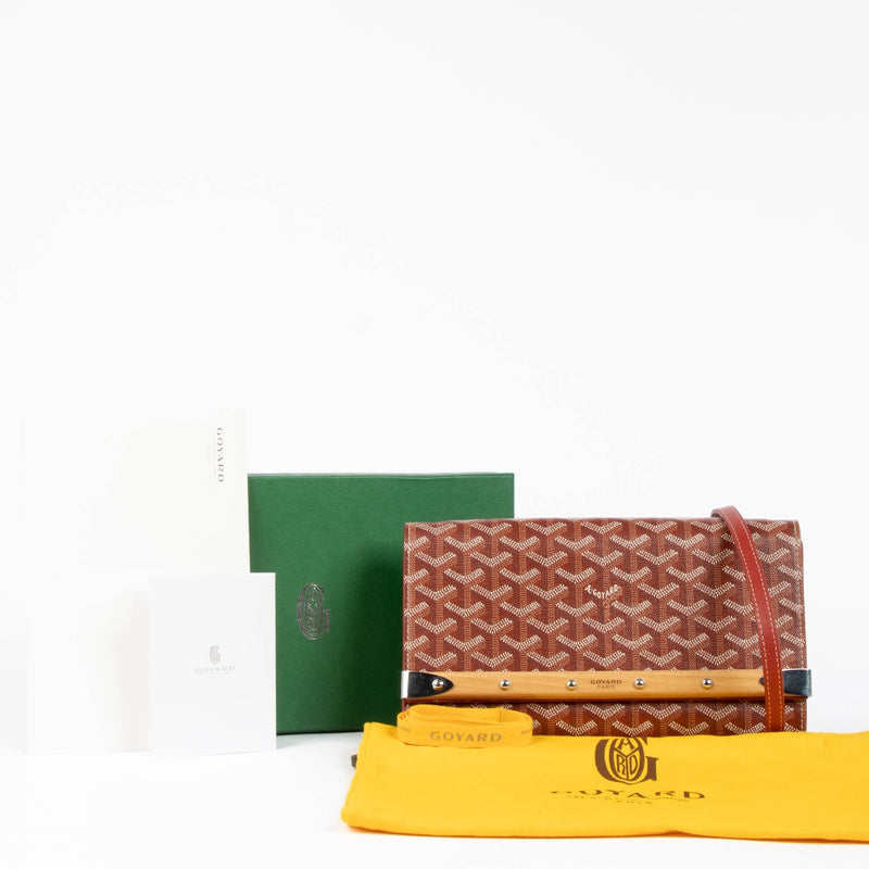 Authentic pre-loved Goyard Burgundy Monte Carlo PM Clutch/Shoulder Bag on Labellov.com