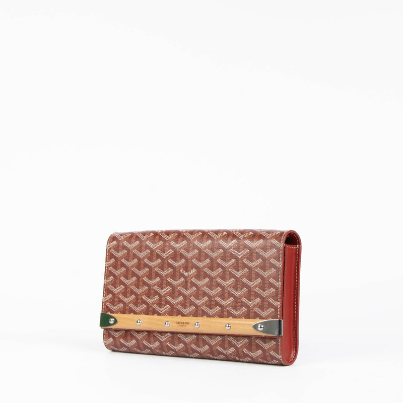 Authentic pre-loved Goyard Burgundy Monte Carlo PM Clutch/Shoulder Bag on Labellov.com