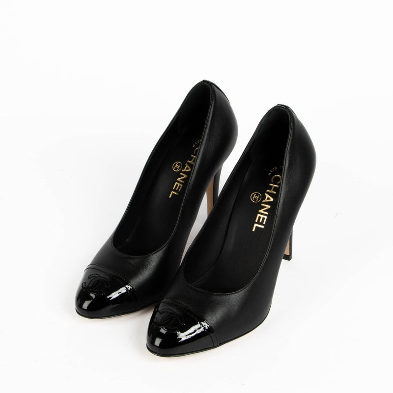 Authentic pre-loved Chanel Black Heels - Size 37.5 on Labellov.com