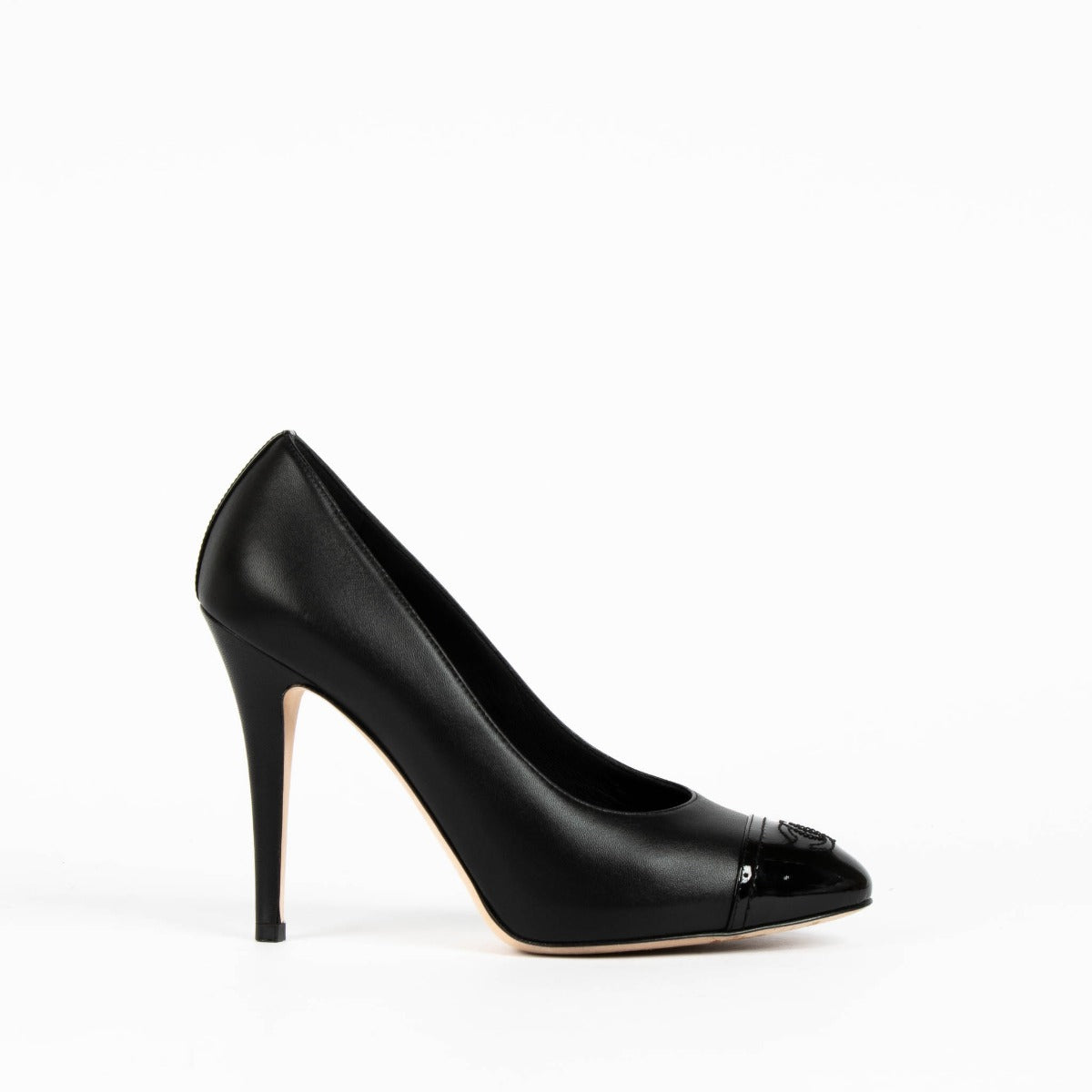 Authentic pre-loved Chanel Black Heels - Size 37.5 on Labellov.com