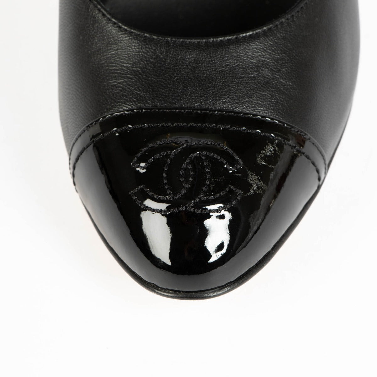 Authentic pre-loved Chanel Black Heels - Size 37.5 on Labellov.com