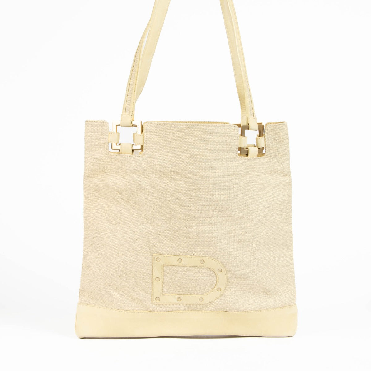 Shop this 100% authentic Delvaux Beige Toile Charleston Le Paul PM Tote Bag at Labellov.com