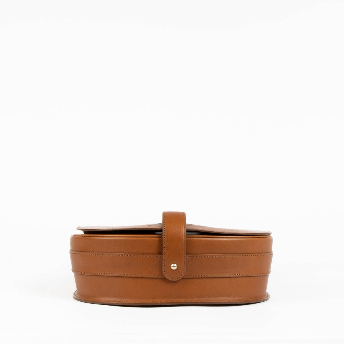 Delvaux Cognac Leather Kate GM Crossbody Bag