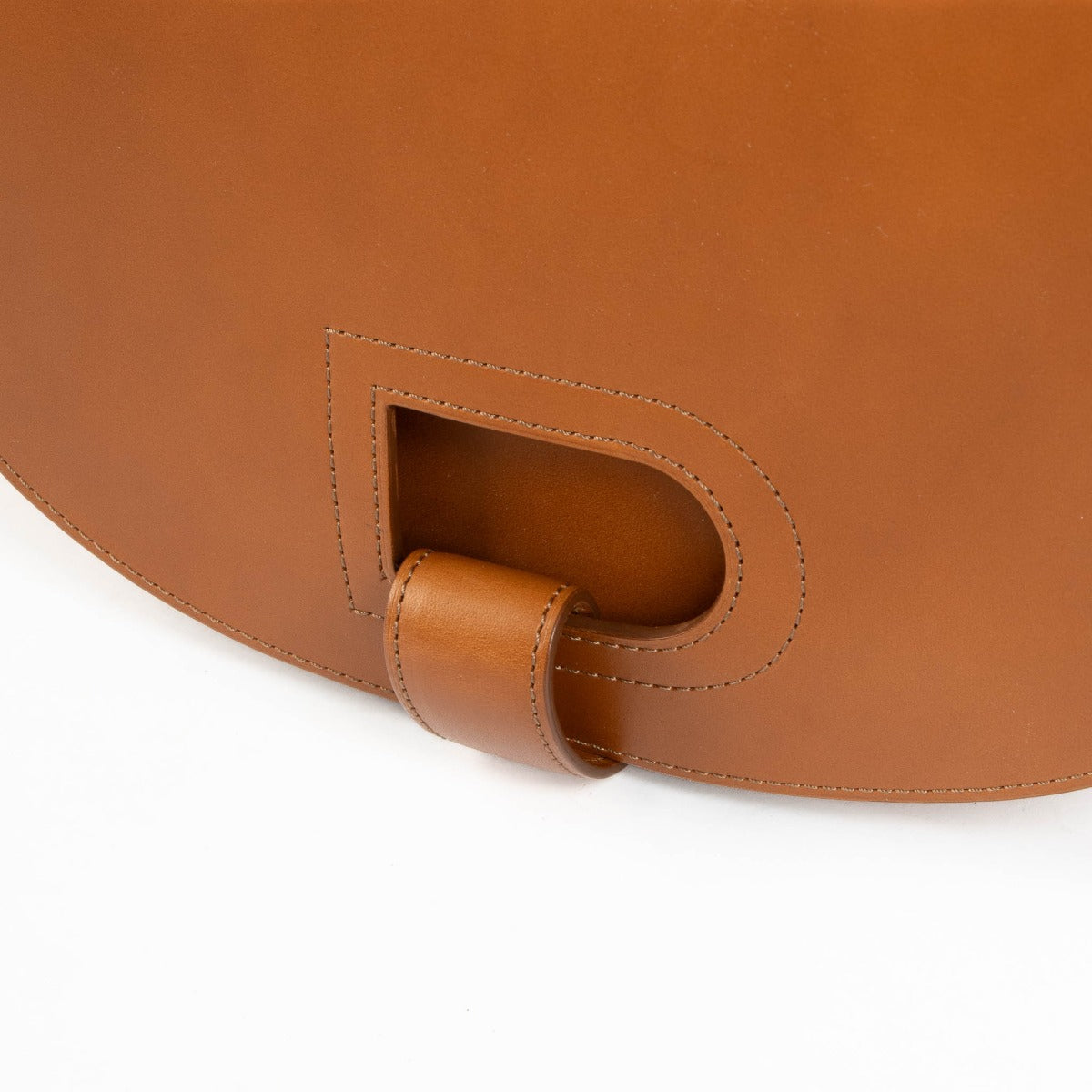 Delvaux Cognac Leather Kate GM Crossbody Bag