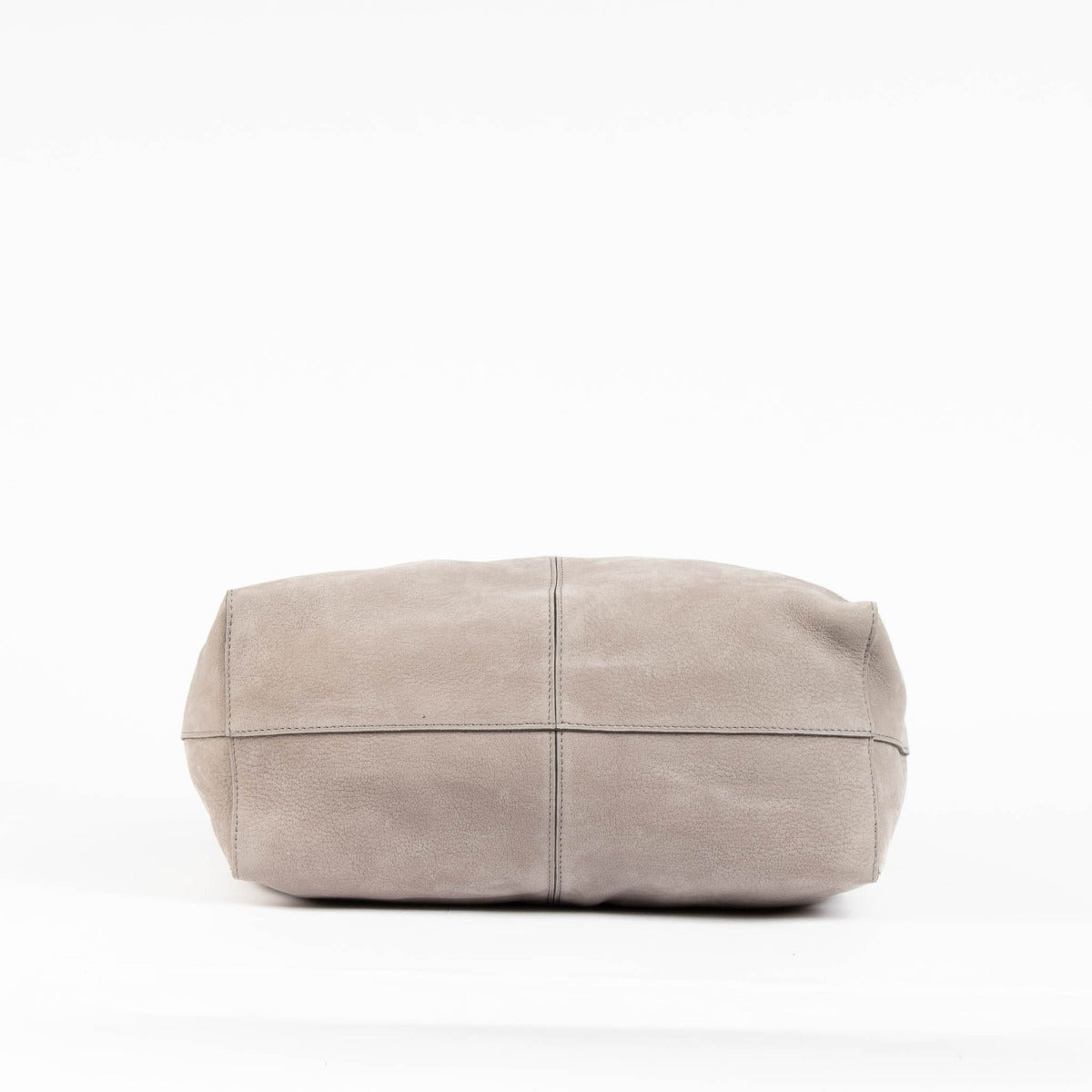 Authentic pre-loved Delvaux Taupe Nubuck 24 Heures Shoulder Bag on Labellov.com