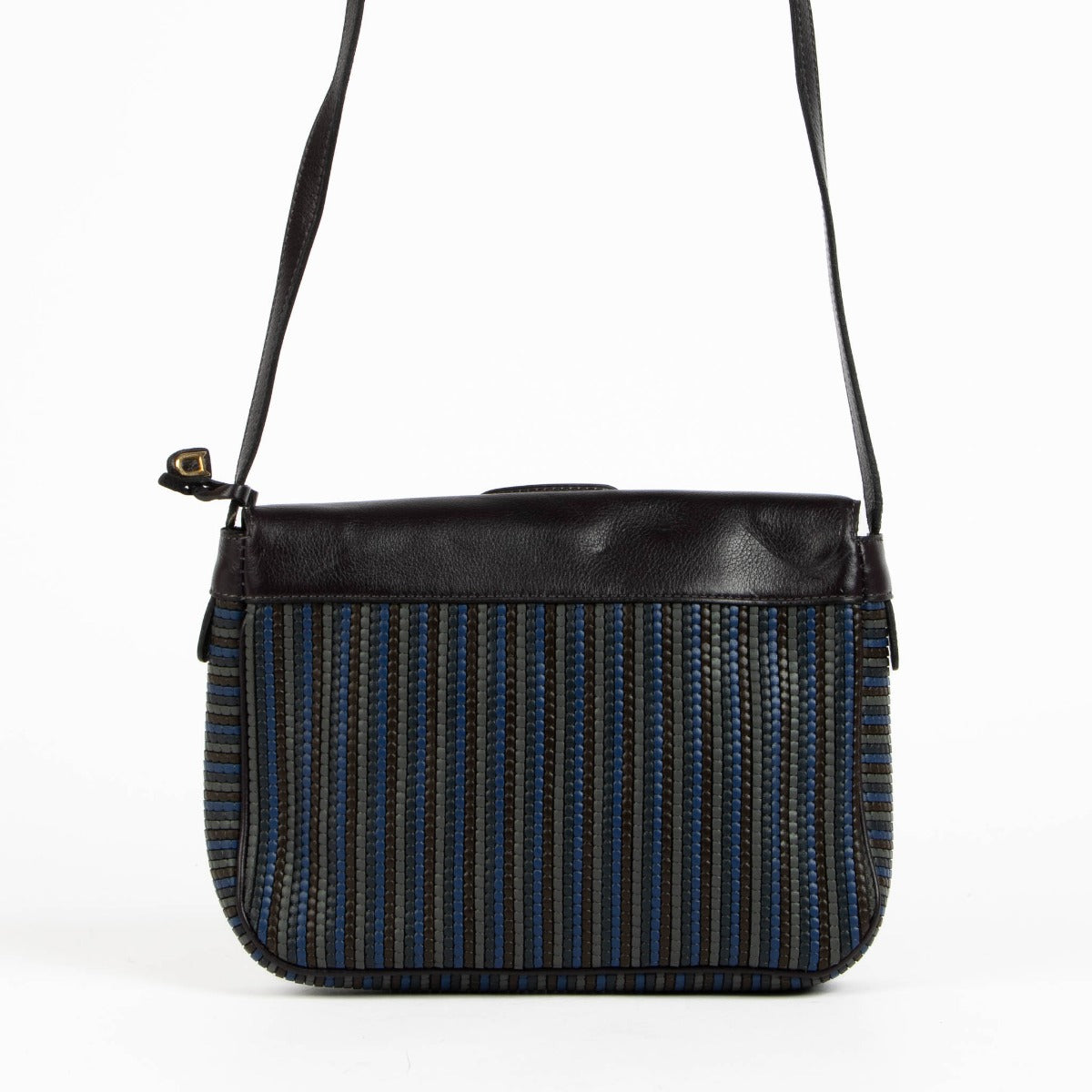 Shop this 100% authentic Delvaux Multicolor Blue Toile De Cuir Bag at Labellov.com